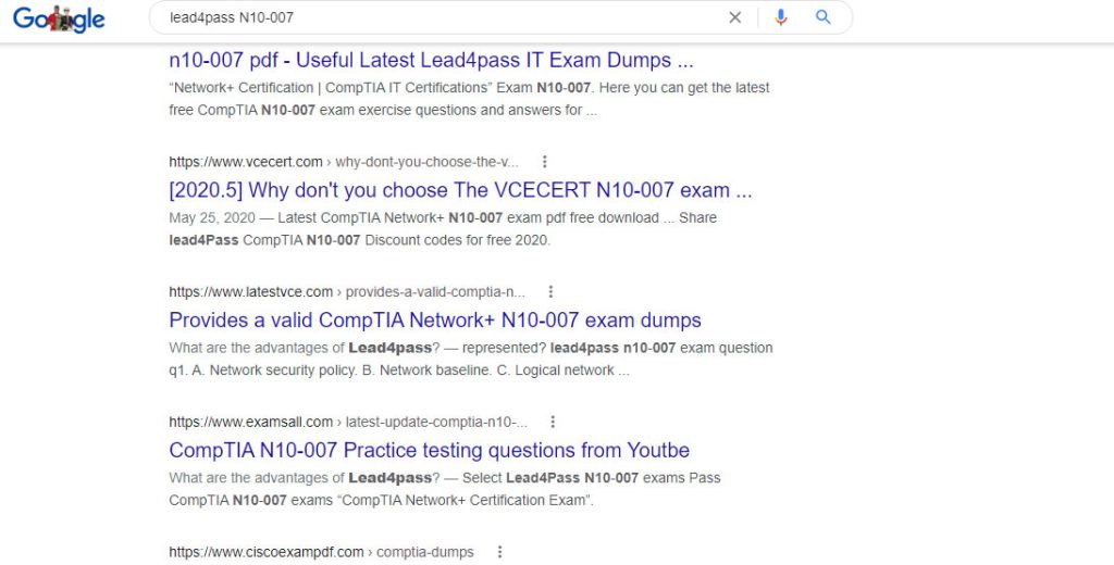 google search lead4pass