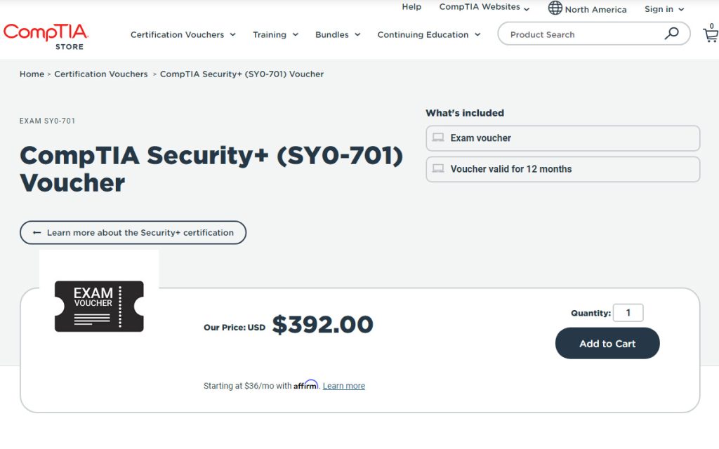 security+ voucher